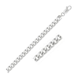 6.7mm 14K White Gold Light Miami Cuban Bracelet