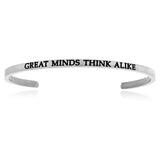 Stainless Steel Great Minds Think Alike Cuff Bracelet