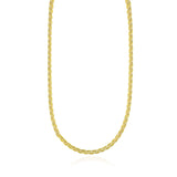 14K Yellow Gold Fox Chain Braided Motif Necklace