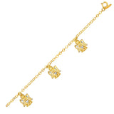 14K Yellow Gold Bracelet with Filigree Style Angels
