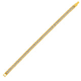 14K Two-Toned Yellow and White Gold Panther Link Bracelet