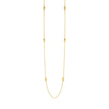 14K Two-Tone Yellow and White Gold Necklace with Teardrop Motifs