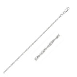 1.7mm 14K White Gold Singapore Chain