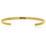 Yellow Stainless Steel Diva Cuff Bracelet