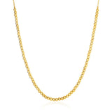 14K Yellow Gold Textured Bead and Chain Necklace