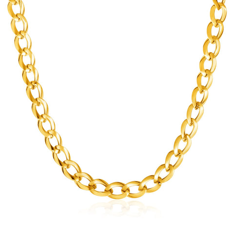 14K Yellow Gold Curb Style Necklace