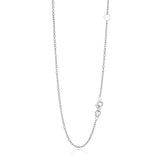 1.5mm 14K White Gold Adjustable Cable Chain