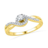 10K Yellow-gold 0.20CTW DIAMOND FASHION RING