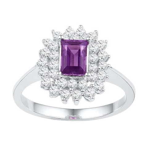 10KT White Gold 0.60CTW-Diamond 0.70CT-AM RING