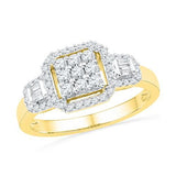 10K Yellow-gold 0.50CTW DIAMOND FASHION RING