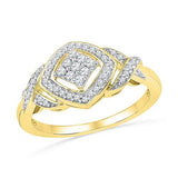 10K Yellow-gold 0.25CTW DIAMOND FASHION RING