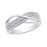 10KT White Gold 0.20CTW DIAMOND FASHION BAND