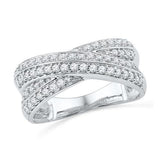 10KT White Gold 0.50CTW DIAMOND FASHION BAND