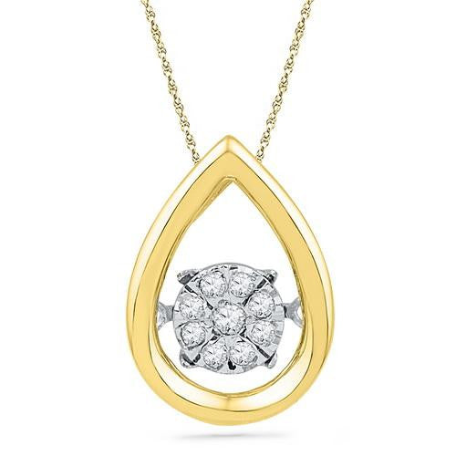 10K Yellow-gold 0.08CTW DIAMOND FASHION PENDANT