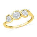 10K Yellow-gold 0.16CTW DIAMOND FASHION RING