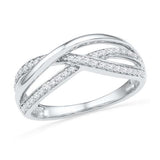 10KT White Gold Two Tone 0.20CTW DIAMOND FASHION BAND