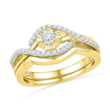 10K Yellow-gold 0.25CTW DIAMOND FASHION BRIDAL SET