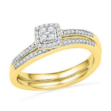 10K Yellow-gold 0.33CTW DIAMOND FASHION BRIDAL SET
