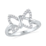 10KT White Gold 0.16CTW DIAMOND FASHION RING