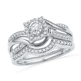 10KT White Gold Two Tone 0.50CTW DIAMOND FASHION BRIDAL SET