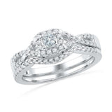 10KT White Gold 0.50CTW DIAMOND FASHION BRIDAL SET