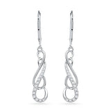 10KT White Gold Two Tone 0.25CTW DIAMOND FASHION EARRING
