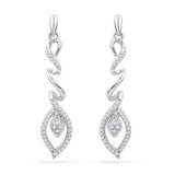 10KT White Gold 0.27CTW DIAMOND FASHION EARRING