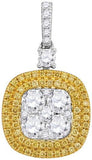 18KT White Gold 1.03CTW DIAMOND FASHION PENDANT