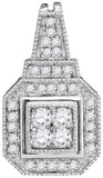 10KT White Gold 0.35CTW DIAMOND FASHION PENDANT