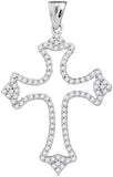 10KT White Gold 0.55CTW DIAMOND FASHION PENDANT