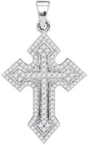 10KT White Gold 0.50CTW DIAMOND FASHION PENDANT