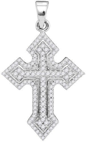10KT White Gold 0.50CTW DIAMOND FASHION PENDANT