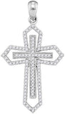 10KT White Gold 0.50CTW DIAMOND FASHION PENDANT