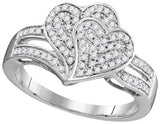 10KT White Gold 0.33CTW DIAMOND FASHION RING