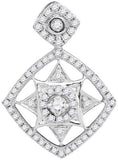 10KT White Gold 0.50CTW DIAMOND FASHION PENDANT