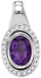 14KT White Gold 0.16CTW-Diamond 0.95(MIN)CT AM PENDANT