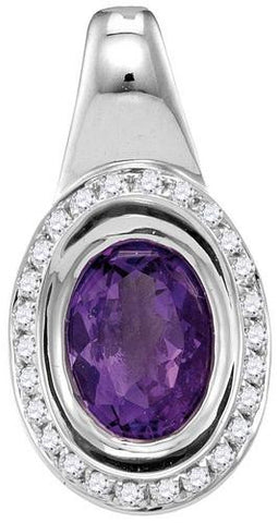 14KT White Gold 0.16CTW-Diamond 0.95(MIN)CT AM PENDANT