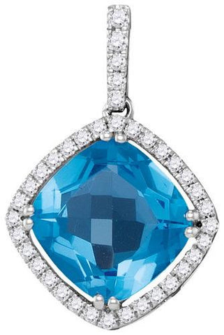 14KT White Gold 0.20CTW-Diamond 3.30(MIN)CT BT PENDANT