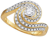 10K Yellow-gold 0.54CTW DIAMOND FASHION RING