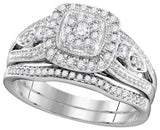 10KT White Gold 0.39CTW DIAMOND FASHION BRIDAL SET
