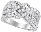 14KT White Gold 2.00CTW-Diamond FASHION BAND