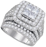 14KT White Gold 3.00CTW-Diamond "BELLAGIO" INV RING