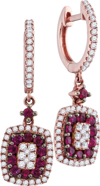 5-8CTW-Diamond 5-8CT-RUBY EARRINGS