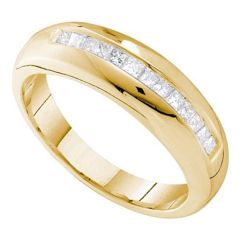 14KT Yellow Gold 0.50CTW DIAMOND INVISIBLE MENS RING