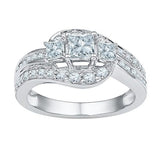 10KT White Gold 0.21CT-Diamond FASHION RING-S10