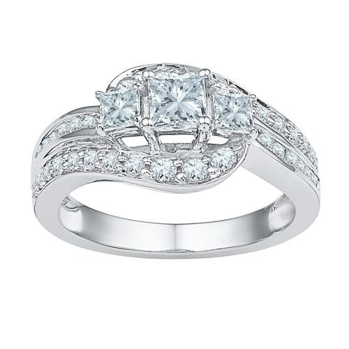 10KT White Gold 0.21CT-Diamond FASHION RING-S10