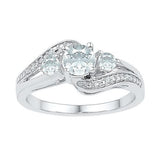 10KT White Gold 0.21CT-Diamond FASHION RING-S11