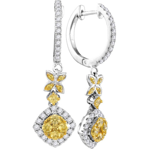 1CTW-Diamond FASHION YELLOW EARRING