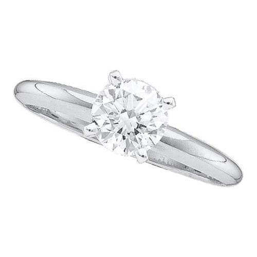 14KT White Gold 0.20CTW DIAMOND ROUND SOL. (EXCELLENT) WHITE GOLD