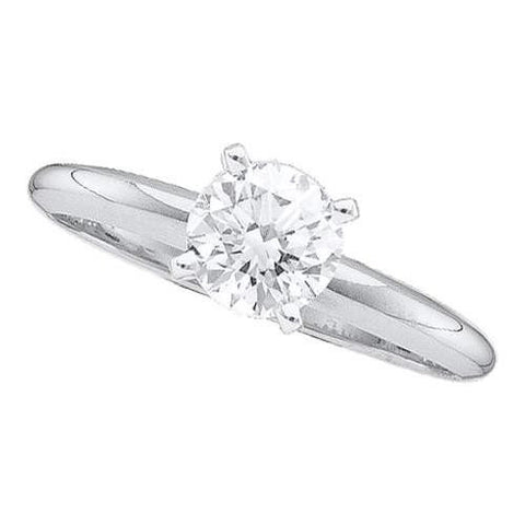 14KT White Gold 0.20CTW DIAMOND ROUND SOL. (EXCELLENT) WHITE GOLD